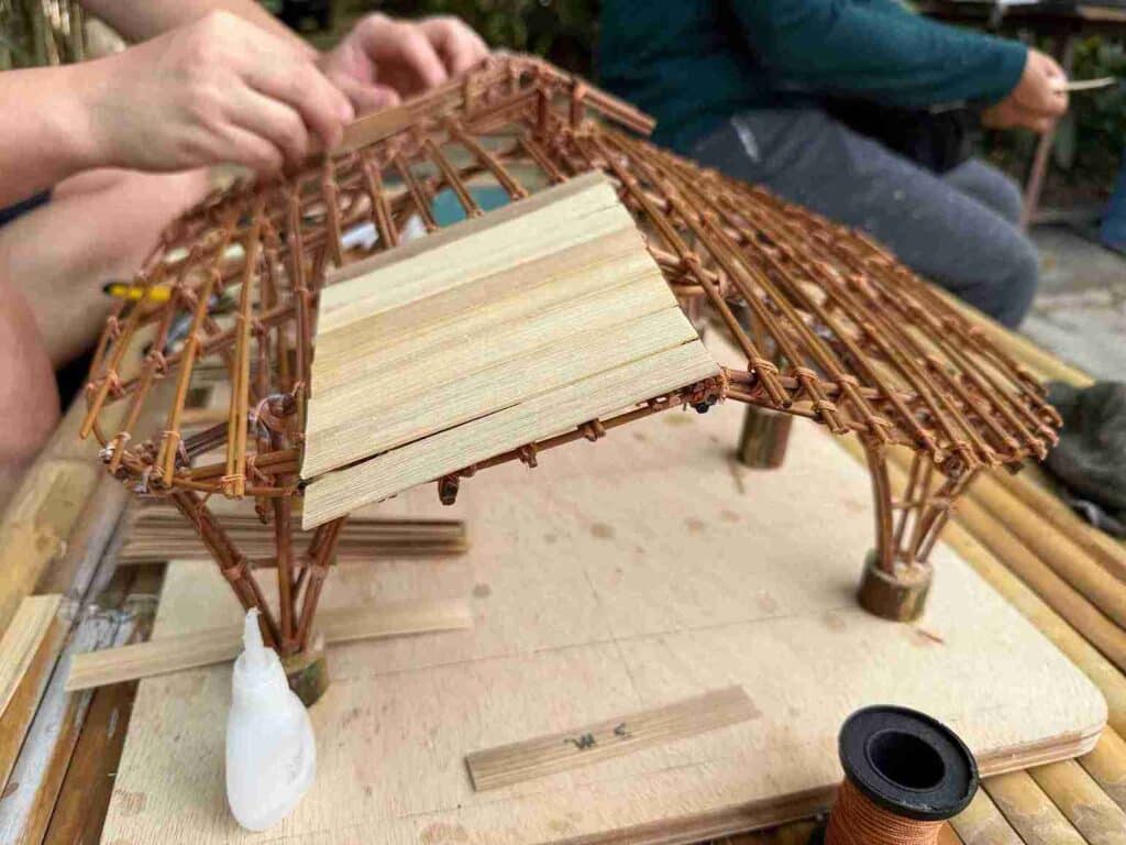 Bamboo building plan natural building school in Thailand