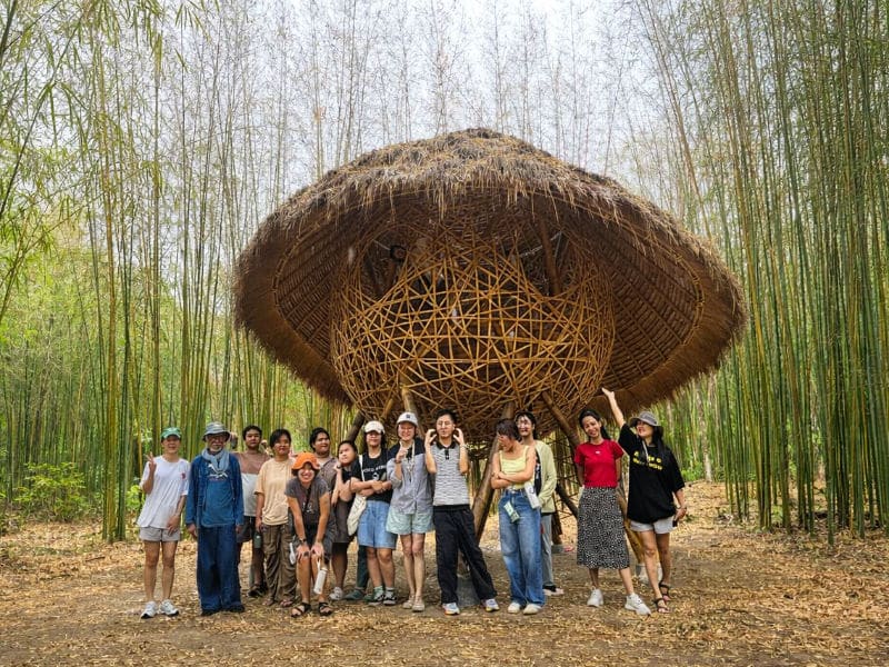 Birds nest bamboo construction in Thailand