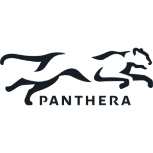 Panthera logo: a leaping big cat in dark silhouette above the word PANTHERA.